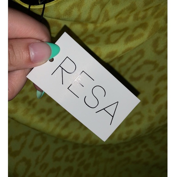 RESA Allie Mini dress in yellow leopard print—NWT - Picture 6 of 8